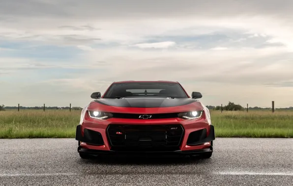 Chevrolet, Camaro, Hennessey, front view, Hennessey Chevrolet Camaro ZL1 The Exorcist