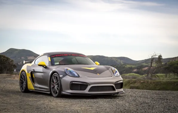 Picture car, Porsche, Porsche Cayman, montain, Porsche Cayman GT4, Porsche Cayman GT4 Vorsteiner