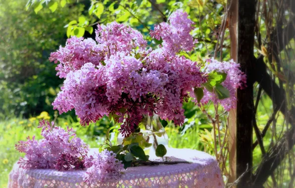 Picture bouquet, spring, lilac