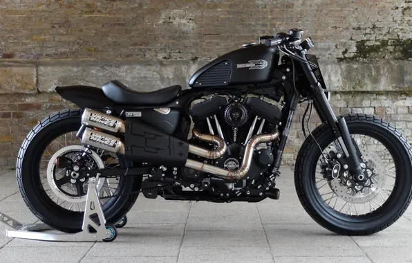 Background, wall, brick, motorcycle, Harley Davidson, 2017, 3, Battle of Kings