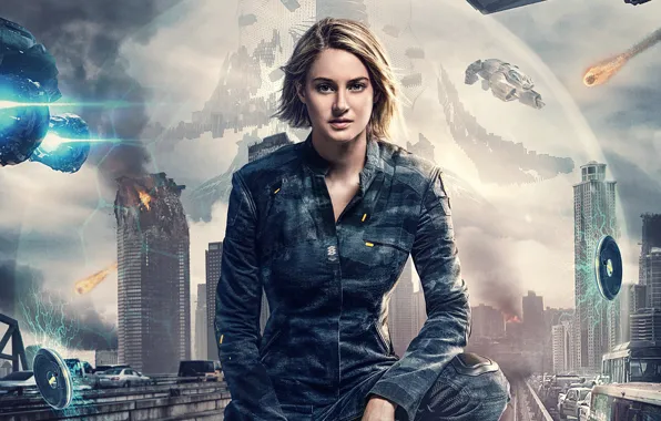 Fiction, poster, Shailene Woodley, Divergent, Shailene Woodley, Chapter 3: Behind the wall, The Divergent Series: …