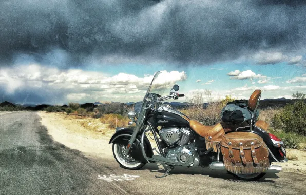 Picture road, style, motorcycle, bike, legend, Indian Chief