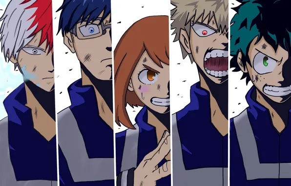 Collage, characters, My Hero Academia, Boku No Hero Academy, My Hero Academy