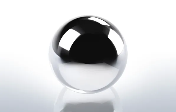 Background, black and white, ball, transparent, sphere, chrome