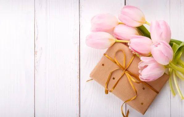Flowers, gift, bouquet, tulips, love, pink, fresh, pink