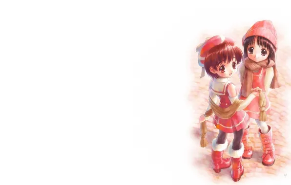 Picture each, anime, art, girl, friend