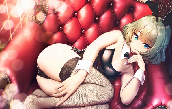 Girl, sexy, ass, cleavage, thighhighs, boobs, anime, beautiful