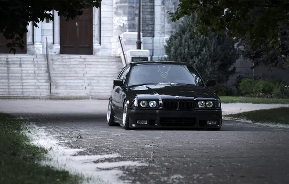 Picture tuning, BMW, BMW, black, before, black, tuning, E36