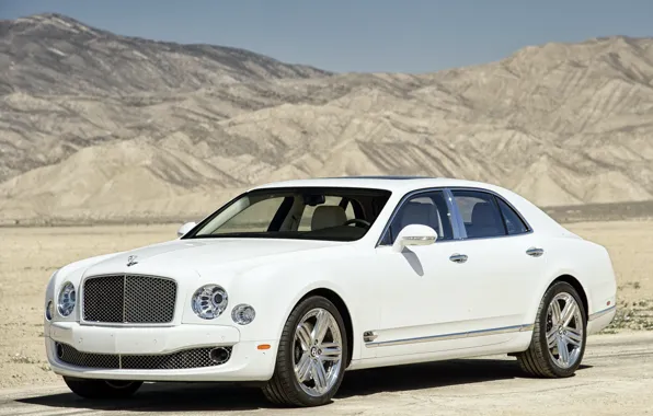 Sand, mountains, desert, Auto, Bentley, White, Machine, Bentley