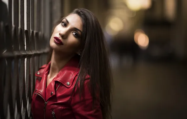 Look, face, model, the evening, lipstick, jacket, Daniela