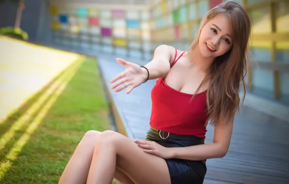 Girl, smile, beautiful, looks