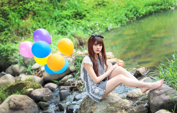 Look, balls, nature, face, dress