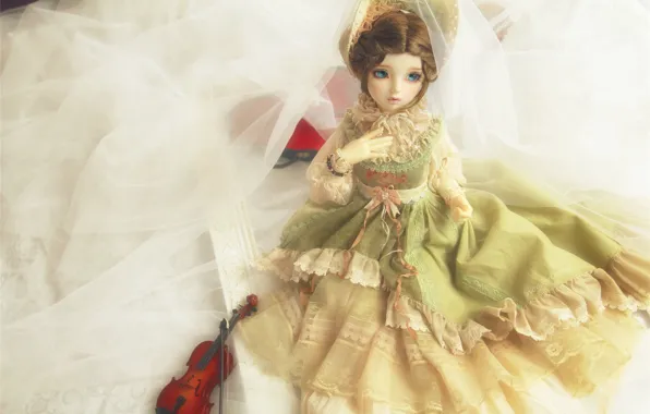 Picture doll, dress, lady