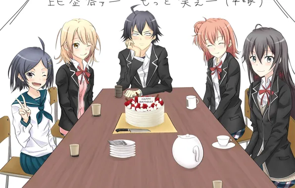 Girls, guy, characters, Oregairu