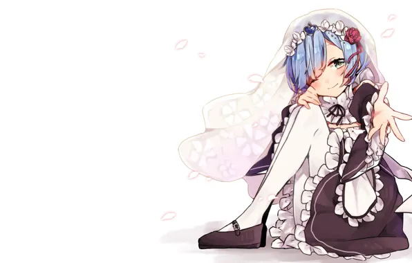 Anime, art, From scratch, REM, Re: Zero Kara Hajime Chip Isek Or Seikatsu