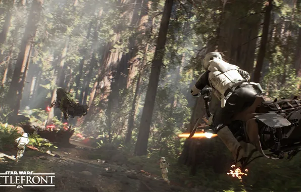 Forest, star wars, star wars, the rebels, stormtroopers, Electronic Arts, dice, FPS