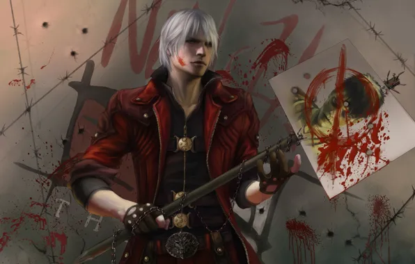 Picture game, weapons, Wallpaper, Dante, DMC, Dante, game wallpapers, Devil may cry 5