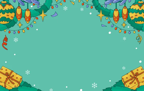 Stars, balls, snowflakes, figure, texture, Christmas, gifts, New year