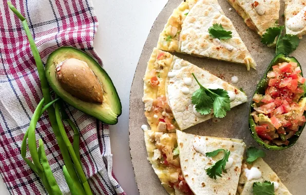 Italy, avocado, quesadillas