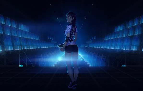 Look, girl, pose, people, tablet, art, capsules, sports uniforms