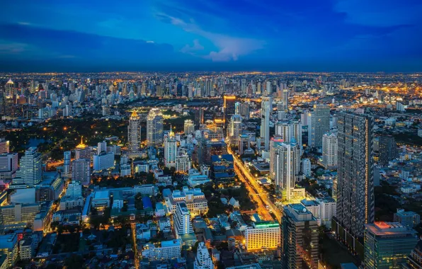 The sky, the city, building, panorama, Thailand, Thailand, Bangkok