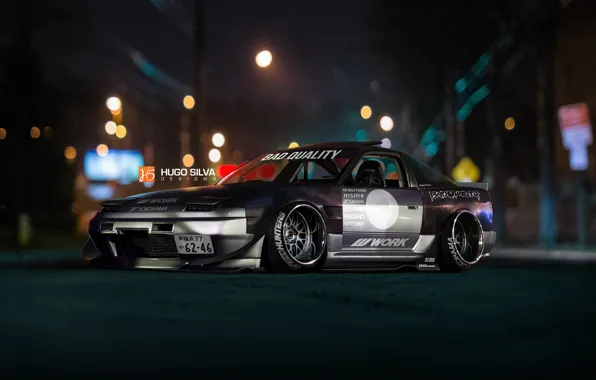 Picture Nissan, drift, tuning, race, street, racing, 240sx, stance