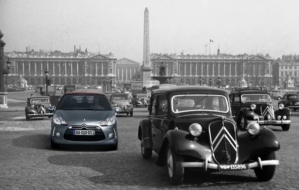 Old photo, Citroën DS3, creative idea, chero-white, new treatment