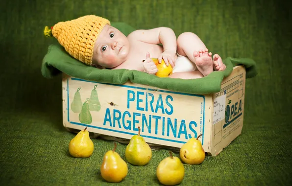 Picture mood, box, pear, baby