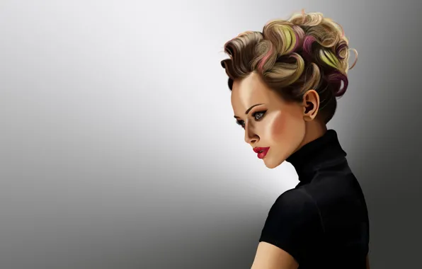 Girl, portrait, art, beautiful