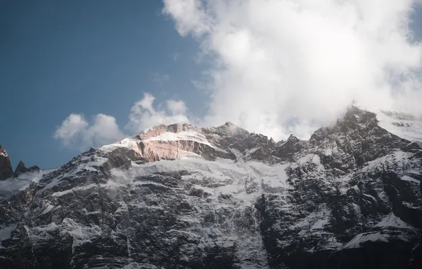 Picture winter, mountains, fann