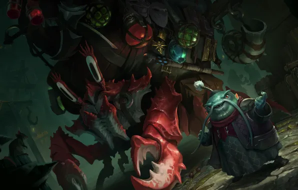 Crab, creatures, rat, Bilgewater, Legends of Runeterra