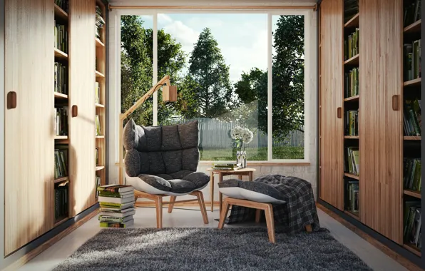 Interior, bouquet, the room, cabinets, Lounge Room