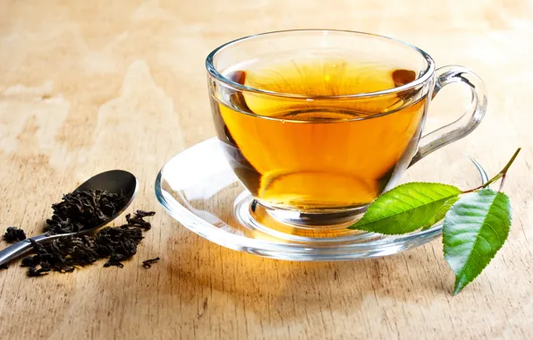 Picture table, tea, spoon, Cup, drink, saucer, leaves, welding