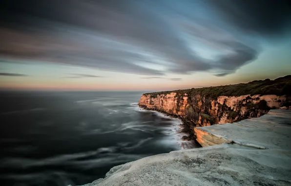 Sea, landscape, sunset, shore