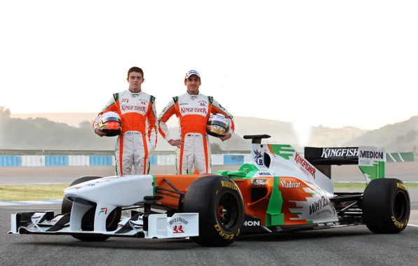 Picture Formula 1, the car, Formula 1, Force India, Force India, P. Di Resta, Andrian Sutil