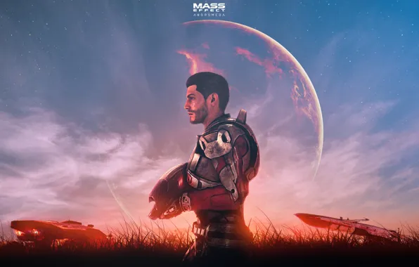 Planet, machine, armor, art, bioware, Mass Effect: Andromeda, Scott Ryder