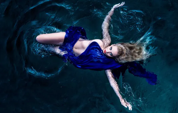 Girl, sexy, water, blonde, swim, Miki Macovei Come With