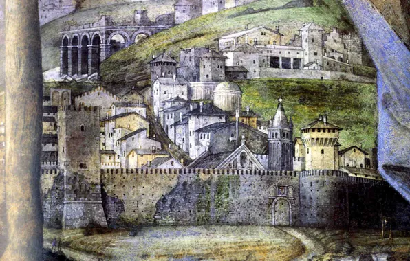 The city, fortress, detail, The House of the Bridegroom