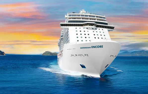The ocean, Sea, Liner, The ship, Rendering, Passenger ship, Passenger liner, Cruise ship