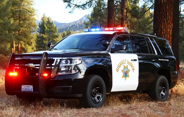 Wallpaper Chevrolet, police car, SUV