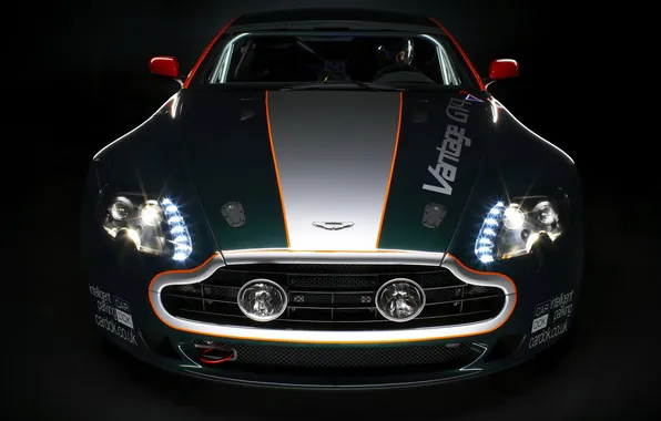 Picture black, Vantage, Aston Martin, Aston, Martin, black, GT4, vantazh