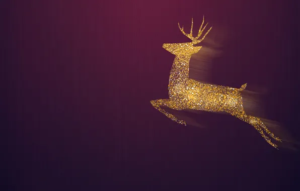 Minimalism, Christmas, Deer, Background, New year, Christmas, Mood, New Year