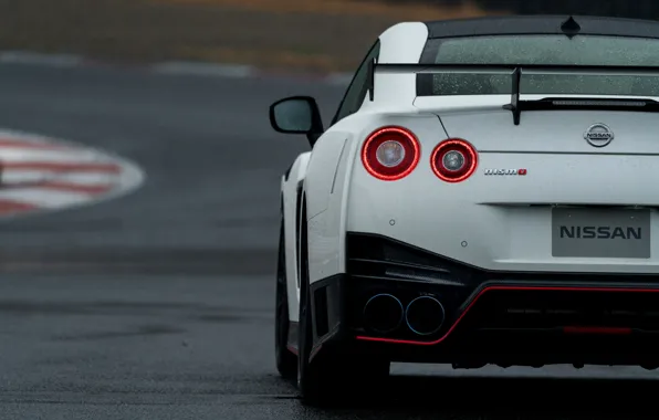White, wing, Nissan, GT-R, R35, Nismo, feed, 2019