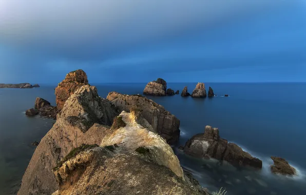 Sea, landscape, rocks
