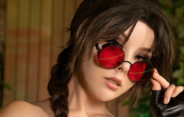 Girl, long hair, smile, beautiful, pretty, lips, face, cosplay