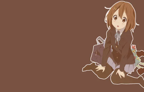 Red, Girl, Minimalism, White, Girl, Background, Anime, Anime