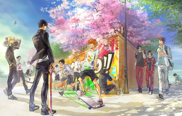 Haikyuu, anime, anime art, anime, HD phone wallpaper