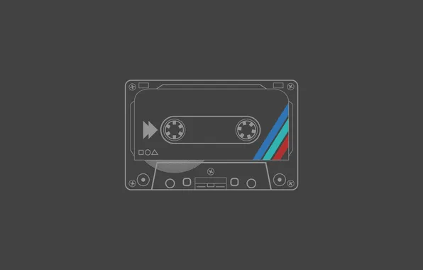 Picture minimalism, minimalism, the dark background, audio cassette, dark background, audio cassette