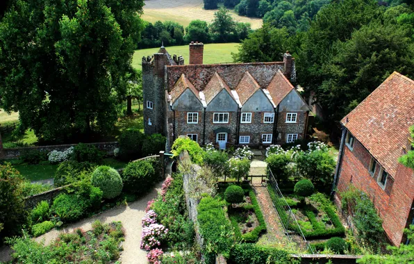 Picture nature, England, home, garden, cottage
