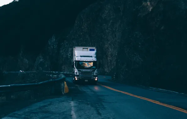 Street, Truck, Scania, Wet, Seb Creativo